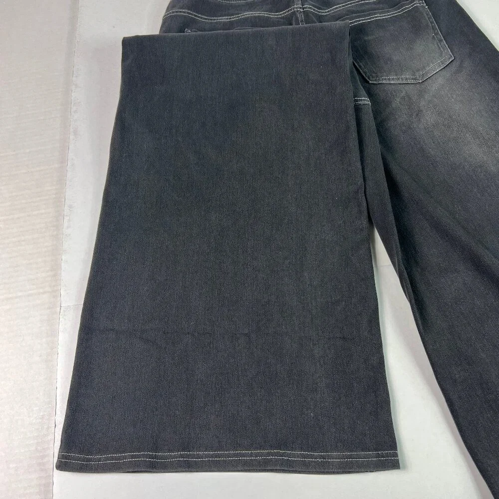 Halara Flex Jeans Women's 27x28* High Rise Wide Leg Black Stretch Denim No Tag - Picture 11 of 16